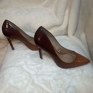 Aldo Tan Patent Leather Pointed-Toe Pumps